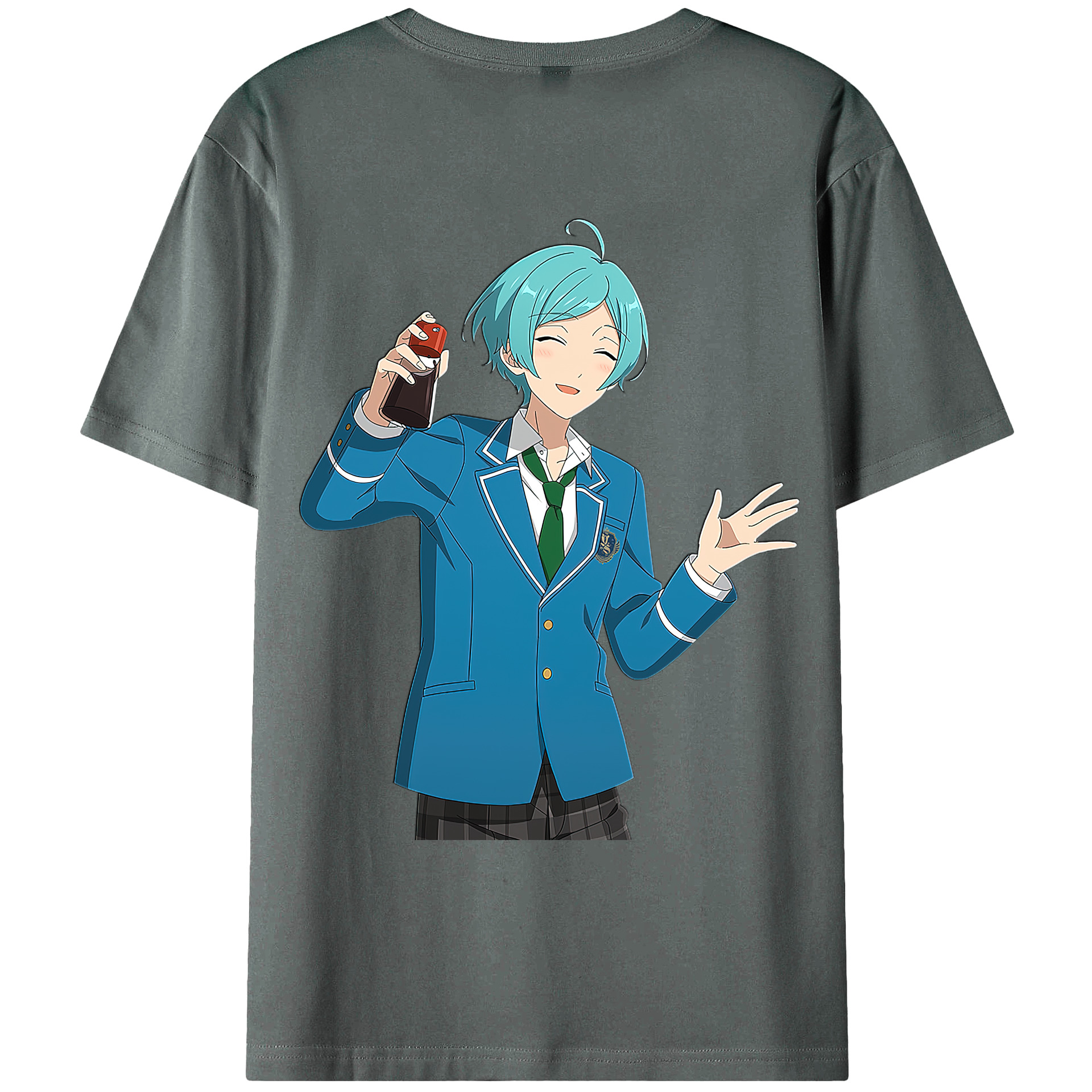 （画像用） あんさんぶるスターズ! Ensemble Stars 綿100％ メンズ半袖Tシャツ（バックプリント） 通気性